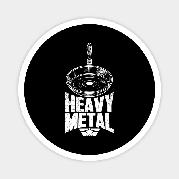 Heavy Metal Cast Iron Cookware Chef Magnet by captainmood